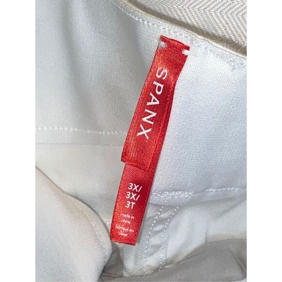 Spanx 3X White 6” Twill Shorts Women’s Plus Size High Rise Stretch Pockets NWT - Picture 5 of 5